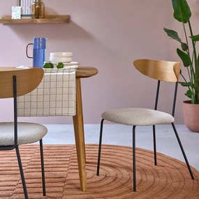 Set van 2 stoelen in bouclette, Brooklyn