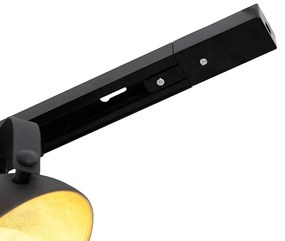 1-fase railsysteem met 3 spots zwart verstelbaar - Magnax