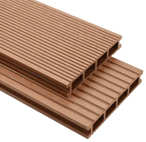 vidaXL Terrasplanken HKC met accessoires 30 m² 4 m bruin