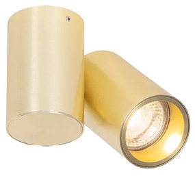 Design Spot / Opbouwspot / Plafondspot messing verstelbaar - Michael Design GU10 cilinder / rond Binnenverlichting Lamp