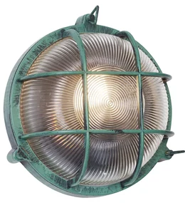 Buiten wandlamp groen rond IP44 - Noutica Industriele / Industrie / Industrial E27 IP44 Buitenverlichting