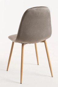 Set van 4 Teok Fluwelen Stoelen