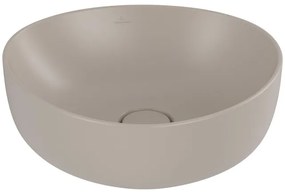 Villeroy & Boch Antao Opzetwastafel - 40 x 39.5 x 14.6 cm - Almond CeramicPlus - zonder overloop 4a7240am