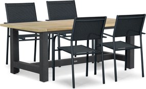 Tuinset 4 personen 200 cm Aluminium Grijs Presto Brentino/San