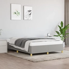 vidaXL Bedframe stof lichtgrijs 140x200 cm