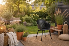 Tuinset 4 personen 180 cm Kunststof Grijs Lifestyle Garden Furniture Lissabon/Vienna