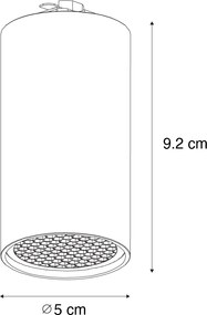 Moderne spot zwart voor railsysteem 1-fase GU10 35mm - Iconic Ruby Honey