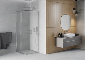 Mexen Rio vierkante douchecabine 90 x 90 cm, transparant, chroom - 860-090-090-01-00