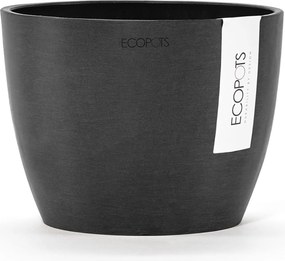 Ecopots bloempot Stockholm Mini 16  - Rond - Dark Grey - Diameter 16,2 x H12 cm