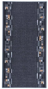 vidaXL Tapijtloper anti-slip 100x200 cm antracietkleurig