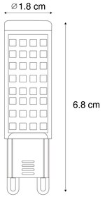 Set van 5 G9 dimbare LED lampen 5.5W 500 lm 3000K