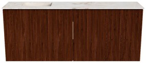 Mondiaz Joya DLux 100cm toiletmeubel ruby met wastafel faye links zonder kraangat frappe