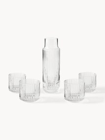 Handgeblazen karaf Aleo met waterglazen, 5-delig