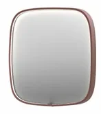 INK SP31 spiegel - 40x4x40cm contour in stalen kader incl dir LED - verwarming - color changing - dimbaar en schakelaar - geborsteld koper 8409804