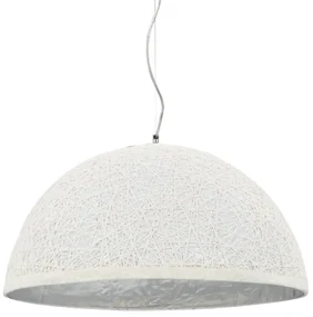vidaXL Hanglamp E27 Ø50 cm wit en zilver