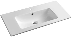 Sapho Practico keramische wastafel met kraangat 80x40cm wit glans