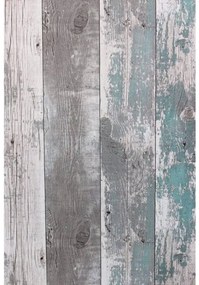 Noordwand Topchic Behang Wooden Planks donkergrijs en blauw