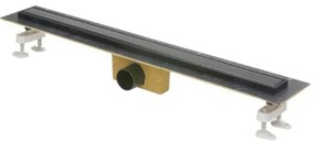 Berg van den Finish line douchegoot 1000 x 50 mm zij-uitlaat mat zwart 684.1000.M8