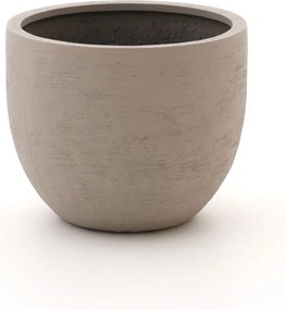 Bloempot Luca Lifestyle Terreno | Taupe Kunststof | ø55cm | Geschikt voor buiten en binnen | Kees Smit Tuinmeubelen
