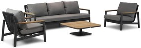 Stoel en Bank Loungeset 5 personen Aluminium/Rope Grijs  Coco Ralph