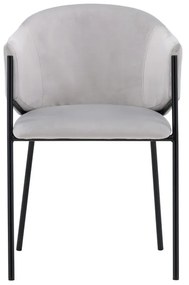 Jörn Eetkamerstoel - Sara -  Lichtgrijs - Fluweel - Jörn