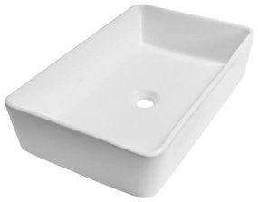 Brauer Lagoon waskom keramiek 60x37cm wit glans
