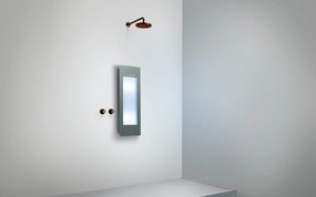 Sunshower Round Plus Small Organic Grey infraroodlamp en UV 33x95x10cm opbouw