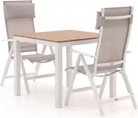 Diningset Bellagio | 2 personen | Tuinset polywood | 3-delig | Kees Smit Tuinmeubelen