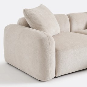 Modulaire bank, rechterhoek, met longchair van jacquard chenille, AMAD