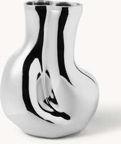 Handgemaakte glazen vaas Gleam, H 22 cm
