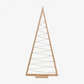 Kerstboom Met Led-verlichting In Elwood-dennenhout Houtbruin & ↑100 Cm - Sklum