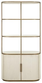 Richmond Interiors Tivoli Open Wandkast Beige Goud - 100x45x197cm.