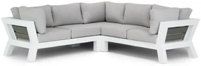 Hoek loungeset 5 personen Aluminium Wit Santika Furniture Santika Yovita