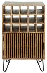 Wijnkast Van Mango Hout - 56x35x90cm.