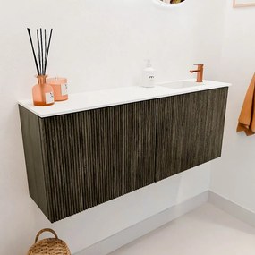 Mondiaz Joya 100cm toiletmeubel shadow met wastafel faye rechts 1 kraangat talc
