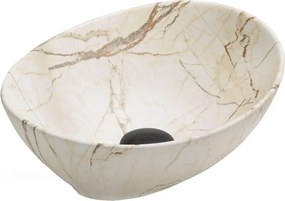 Mexen Elza oppervlaktewasbak 40 x 33 cm, beige steen - 21014095
