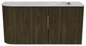 Mondiaz Joya DLux 80cm toiletmeubel ronding links shadow met wastafel faye rechts 1 kraangat glace