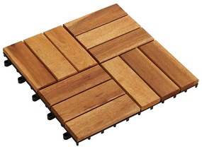 vidaXL Terrastegels acaciahout 30 x 30 cm (10 stuks)