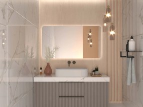 Atypische badkamerspiegel met LED verlichting A10