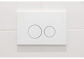 QeramiQ Push Metal Bedieningsplaat - voor Geberit UP320 inbouwreservoir - dualflush - ronde knoppen - metaal wit mat OUTLETSTORE