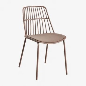 Set Van 4 Eetkamerstoelen In Polypropyleen En Staal Maeba Bruin - Praliné - Sklum
