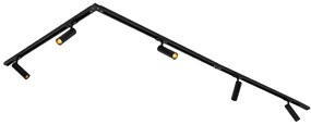Modern railsysteem met 5 spots zwart 1-fase GU10 35mm - Iconic Jeana Luxe