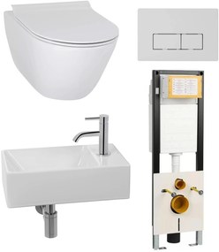 Combideal toiletruimte Ben Segno 2.0/Stelvio Xtra glaze+ Free flush rechts wit