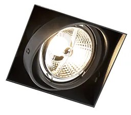 Inbouwspot zwart GU10 AR70 trimless - Oneon Modern GU10 vierkant Binnenverlichting Lamp