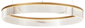 Moderne hanglamp messing 78cm incl. LED 3-staps dimbaar - Anello Chandelier Modern rond Binnenverlichting Lamp