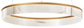 Moderne hanglamp messing 78cm incl. LED 3-staps dimbaar - Anello Chandelier Modern rond Binnenverlichting Lamp