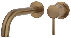 Wiesbaden Caral Wastafelmengkraan - 2-gats - eenhendel - coldstart - met inbouwdeel - brons koper SW1030655/SW1030657