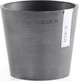 Ecopots Amsterdam 13 - Grey - Diameter 13 x H11,4 cm - Ronde grijze bloempot