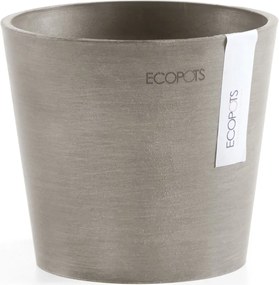 Ecopots Amsterdam 13 - Taupe - Diameter 13 x H11,4 cm - Ronde taupe bloempot