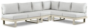 Hoek loungeset 6 personen Aluminium Taupe Lifestyle Garden Furniture Lorenzo
